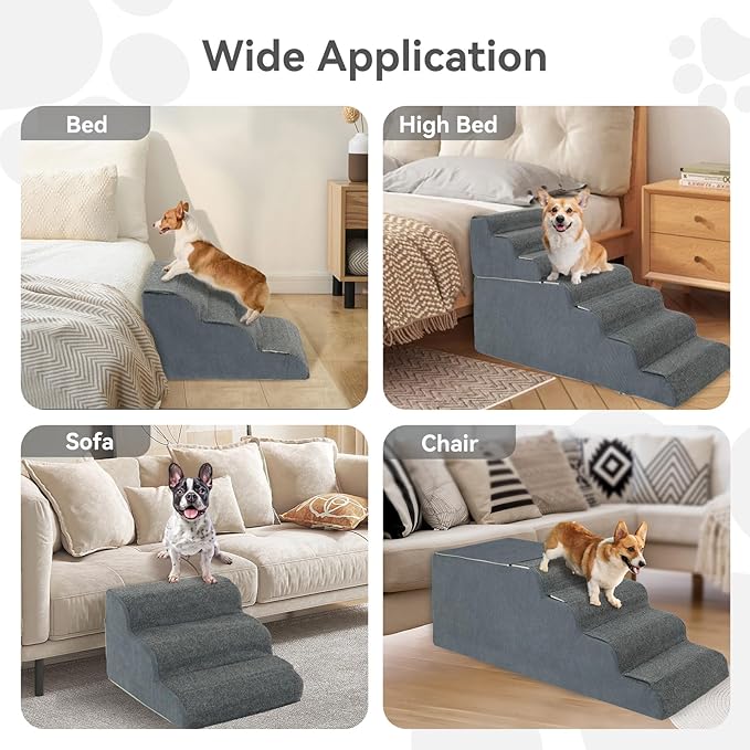 𝟳 𝗦𝘁𝗲𝗽𝘀 Dog Steps for High Bed, 30&