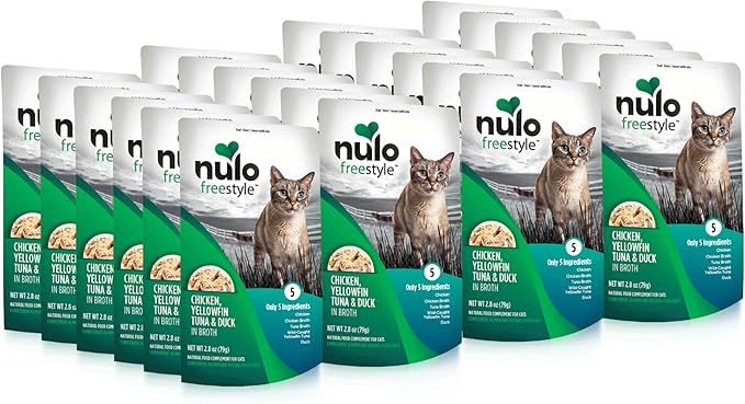 Nulo Freestyle Cat &amp; Kitten Wet Cat Food Pouch, Premium All Natural Grain-Free Soft Cat Food Topper with Amino Acids for Heart Health and High Animal-Based Protein