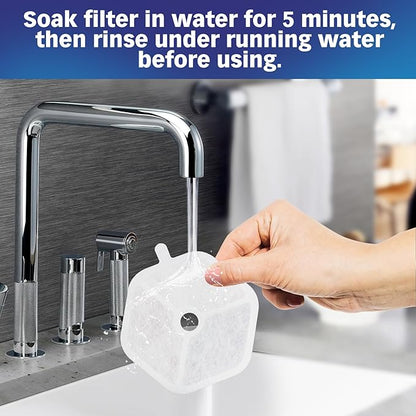 PET STANDARD Replacement Water Filter &amp; 12 Pack Pre-Filter Sponges Compatible with Smartoo 152oz/4.5L Automatic Cat Fountain PTM-643, Pack of 12