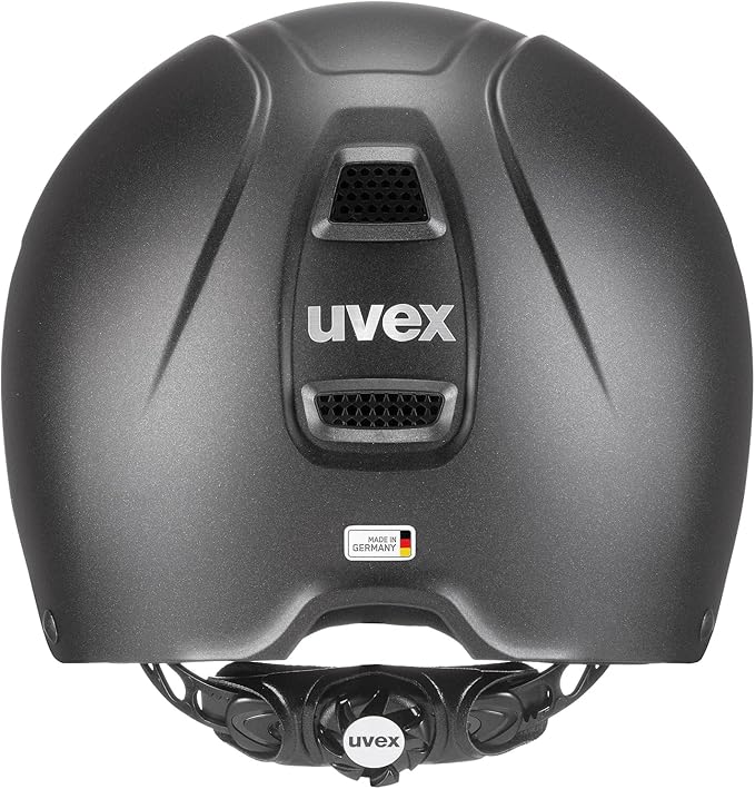 uvex perfexxion II Horse Riding Helmet for Women &amp; Men, Black - Adjustable &amp; Excellent Ventilated Helmet