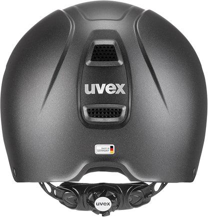 uvex perfexxion II Horse Riding Helmet for Women &amp; Men, Black - Adjustable &amp; Excellent Ventilated Helmet