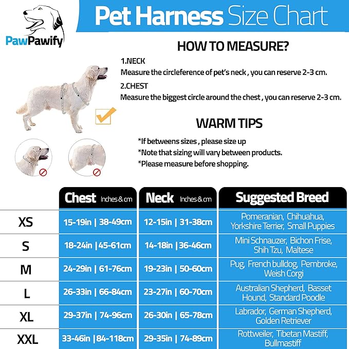 PawPawify Custom No Pull Dog Harness with Name and Phone Number, Heavy Duty Personalized Pet Vest to Prevent Tugging, Pulling, or Choking, Training and Walking (New Black, XS (5-9LBS))