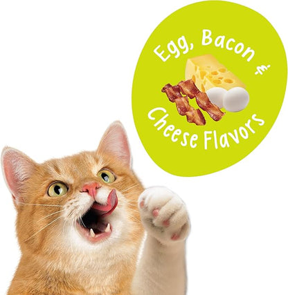 Purina Friskies Party Mix Cat Treats, Morning Munch Crunch with Egg, Bacon &amp; Cheese Flavors, Crunchy &amp; Bite-Sized Cat Treats, 2.1 OZ Pouch (Pack of 3)