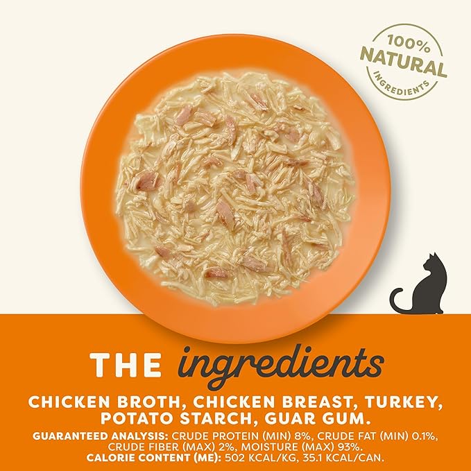 Applaws Natural Wet Cat Food in Gravy, Limited Ingredient Canned Cat Food, Wet Food for Cats with No Artificial Additives, Chicken Breast &amp; Turkey in Gravy (24 x 2.47 oz Cans)