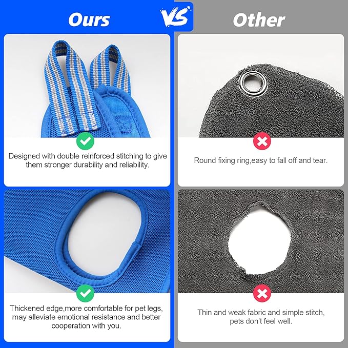 Pet Grooming Hammock Harness for Cats &amp; XS Small Dogs, Dog Sling for Cutting Nails, Dog Hanging Holder Hanger for Nail Trimming with Nail Clippers, Nail File, Scissors