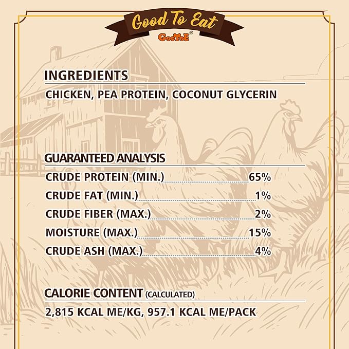 Gootoe Chicken Dog Treats – Chicken Roll 12oz – All Natural, Grain-Free, Low Fat, Premium Training Chews, Healthy &amp; Easily Digestible