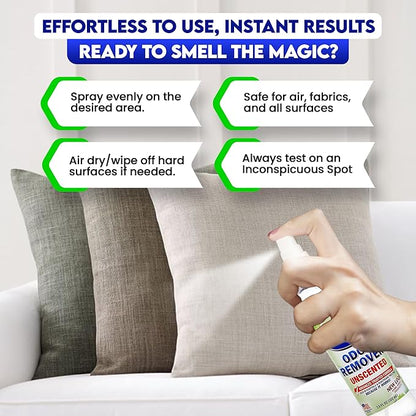 ZORBX Unscented Odor Eliminator for Strong Odor 16 Oz + 7.5 Oz + 2 Oz - Used in Hospitals &amp; Healthcare Facilities - Advanced Formula, Fast-Acting Odor Remover Spray for Dog, Cat, House &amp; Carpet