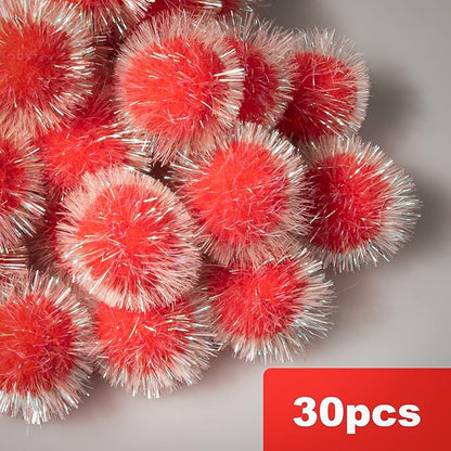VAPKER 30 Pcs Cat Ball Toys Sparkle Balls Extra Large 2 Inch Cat&
