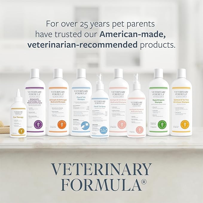 Veterinary Formula Flea and Tick Spray for Dogs, 8 oz – Easy-to-Use Dog Flea Spray, Kills on Contact, Prevents Egg &amp; Larval Development for 14 weeks