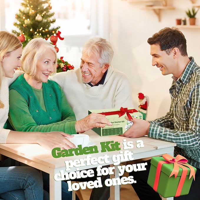 10 Indoor Herb Garden Kit- Burlap Pots, Organic Seeds, Herb Garden Planter Indoor Kit, Easy Window &amp; Kitchen Herbs Growing Kit, Cilantro, Basil, Sage, Oregano, Parsley, Dill, Chives etc.
