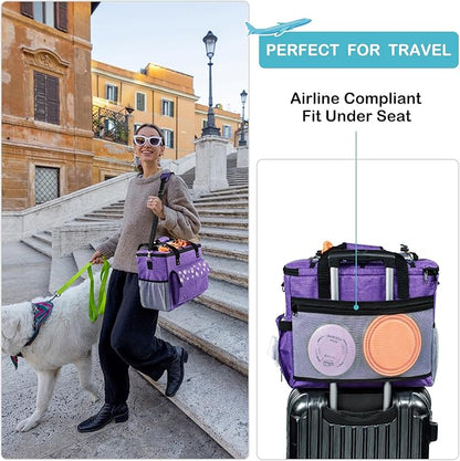Dog Travel Bag, Airline Approved Dogs Bags for Traveling, 2 Dog &