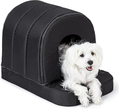 Orthopedic Dog House - Outdoor Waterproof Dog Shelter w/Porch - Indoor Pet House w/Egg-Crate Foam - Cooling - Machine Washable - Ideal for Small Breeds &amp; Fits 24-Inch Crate - 23"x16"