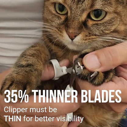 Cat Nail Clipper - Extra Sharp &amp; Thin Blades for Indoor Cats, Small Dogs and Any Small Pets - Expertly Crafted in Korea