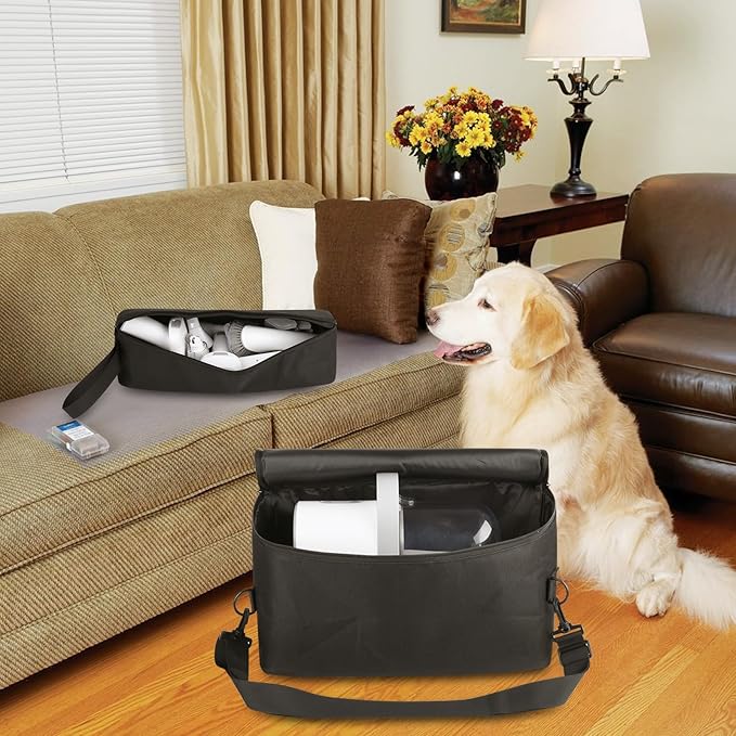 Beautyflier Pet Grooming Supplies Organizer, Protective Tote Bag Case for Pet Grooming Kit &amp; Vacuum Suction Dogs Cats Hair, Travel Pouch Bag for Pet Dog Grooming Vacuum Kit, Bag Only (Black)