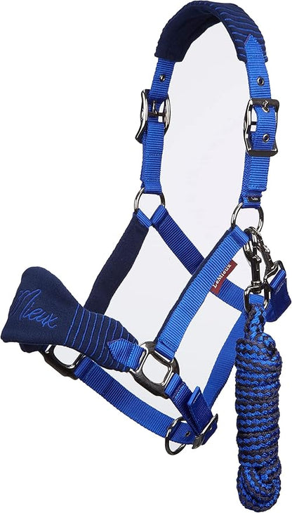 LeMieux Vogue Fleece Headcollar - Halter &amp; Leadrope - Extra Padding, Adjustable at Curb and Poll Strap