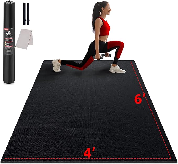 Large Exercise Mat for Home Workout,12‘x6’/10&