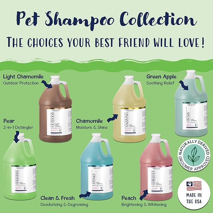 Bobbi Panter Dog Shampoo - Made in USA - All Natural Formula for Heavy Duty Deodorizing &amp; Degreasing - Concentrated 25:1 for Professional Groomers - Fresh Clean Scent, 1 Gallon