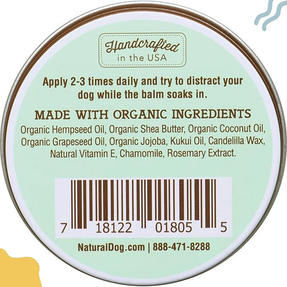 Natural Dog Company Snout Soother, Dog Nose Balm, Wax &amp; Cream for Dry, Cracked Noses, Heals &amp; Moisturizes with Shea Butter &amp; Coconut Oil, Lick-Safe Nose Butter, Made in USA, 1 oz. Tin