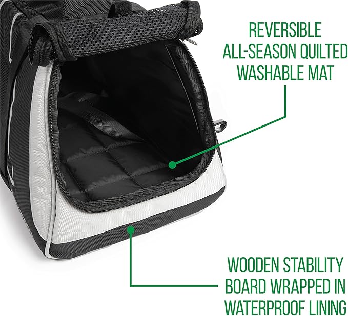 Sherpa Forma Frame Crash-Tested Travel Pet Carrier, Airline Approved &amp; Guaranteed On Board - Black, Medium