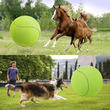 Herding Ball for Dogs &amp; Horses - 25" with Cover Large Green Ball with Pump