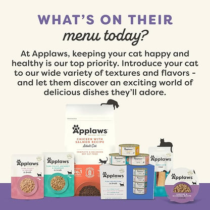 Applaws Natural Wet Cat Food in Gravy, Limited Ingredient Canned Wet Cat Food, Variety Pack, Made with Natural Ingredients, Fish Selection Variety Pack in Gravy (12 x 2.47oz Cans)