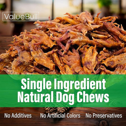 ValueBull Chicken Feet for Dogs, 25 Count - All Natural Dog Chew, Hip and Joint Chew, Single Ingredient Dog Treat