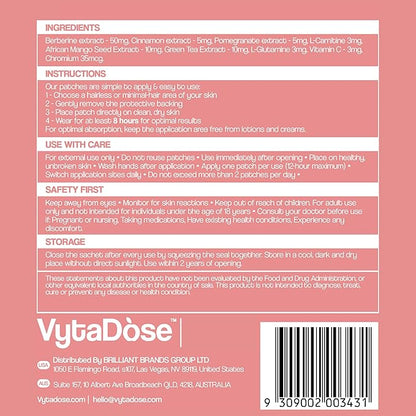 GLP1 Patches | 5X Stronger Formula | 12 Hour Extended Hunger Support | Berberine, Pomegranate, Green Tea, L-Glutamine | New &amp; Improved Kind of GLP-1 Patches | 30 Count