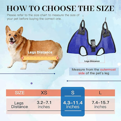 PatiencET Dog Grooming Hammock, Pet Grooming Hammock for Cats &amp; Dogs, Dog Holder for Nail Trimming, Cat Sling for Nail Trimming with Nail Clippers/Trimmer, Nail File, Pet Comb(S)