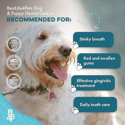 Dog Bad Breath Treatment &amp; Dog Dental Care Solution, Natural Supplement for Canine Oral Health, Canine Tooth Pain Relief, Plaque Control, Gum Disease, Gingivitis, 400 Odorless, Tasteless Pills