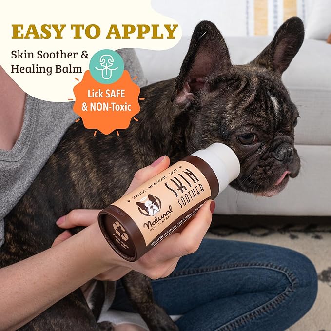 Natural Dog Company Skin Soother Balm for Skin Irritation, Allergy &amp; Itch Relief for Dogs, Hot Spot Treatment, Dog Moisturizer for Dry Skin, Healing Ointment with Coconut Oil &amp; Vitamin E (2 oz Stick)