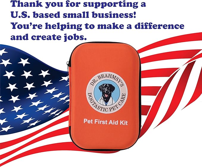 Dr Brahmsy’s Pet First Aid Kit – Emergency Kit for Dogs, Perfect for Travel, Camping &amp; Hiking Essentials