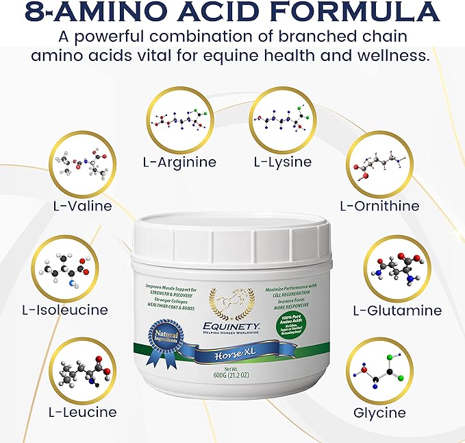 100-Day Supply Horse XL Supplements – Horse Care Weight Gain Supplement W/ 8 Amino Acids - No Soy or Sugar Coat Defense for Horses - Joint Supplement, Equine Supplies &amp; Hoof Supplements