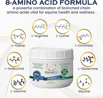100-Day Supply Horse XL Supplements – Horse Care Weight Gain Supplement W/ 8 Amino Acids - No Soy or Sugar Coat Defense for Horses - Joint Supplement, Equine Supplies &amp; Hoof Supplements