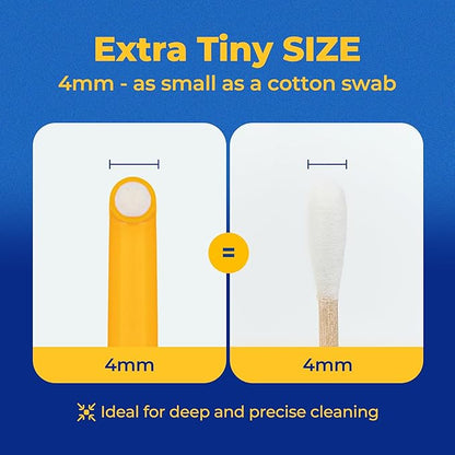 PETHROOM] Pet Toothbrush for Cats and Dogs | Round Shaped Head with Ultra Soft Bristle for Deep Cleaning Dental Care, Kitten and Small Dogs, Tartar Plaque Removal (Deep Point)