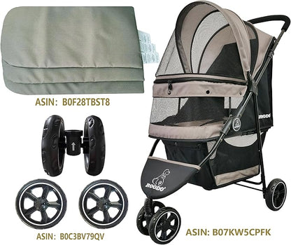ROODO Pet Stroller Inner Pad for Exclusive Use,Original,Replaceable,Easy to Clean,Set of 3 pc(Gray)