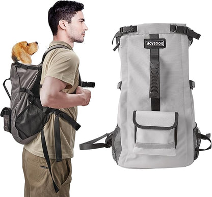 Dog Backpack for Small &amp; Medium Dogs - Adjustable Pet Carrier for Travel &amp; Hiking, Hands-Free Puppy Backpack with Storage Pockets, Breathable Mesh, Reflective Strips &amp; Non-Slip Handle