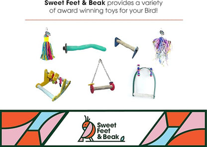 Comfort Grip Safety Perch for Bird Cages - Pedicure Perch for Birds to Keep Nails and Beaks in Top Condition - Safe Easy to Install Bird Cage Accessories- L 13"