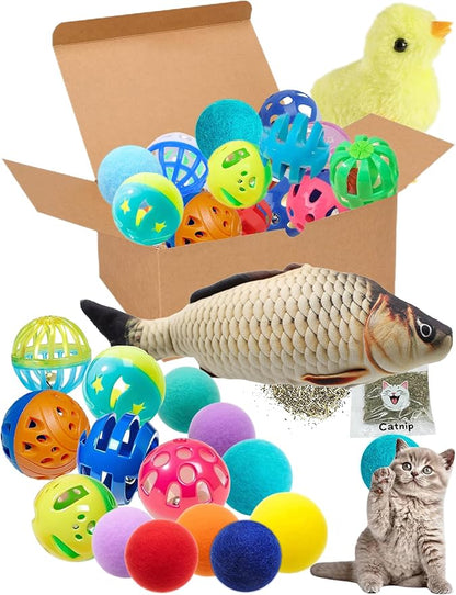 19-Piece Cat Toy Variety Pack for Kittens and Indoor Cats (1.5&