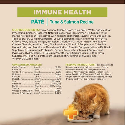 Wellness CORE+ Immune Health Pate Adult Wet Cat Food, Natural, Protein-Rich, Grain Free, 2.8 Ounce, 12 Pack (Tuna &amp; Salmon)