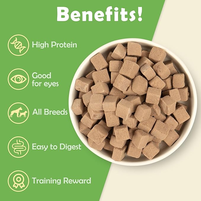 MON2SUN Freeze Dried Chicken Liver Cat and Dog Treats, Single Ingredient Natural and Healthy Dog Snacks, High Protein Training Treats &amp; Food Topper, 10.6oz