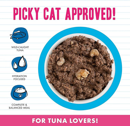 Weruva BFF Minced Natural Wet Cat Food, Tuna and Shrimp Sweethearts in Gravy, 5.5oz Can, Pack of 24