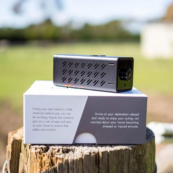 Equine Eye Voyager - Wireless Horse Trailer Camera – Live Video to Your Mobile with Night Vision, Audio - 8 Hours Battery Life - No Cell Signal Needed - Compatible with iPhone &amp; Android Devices