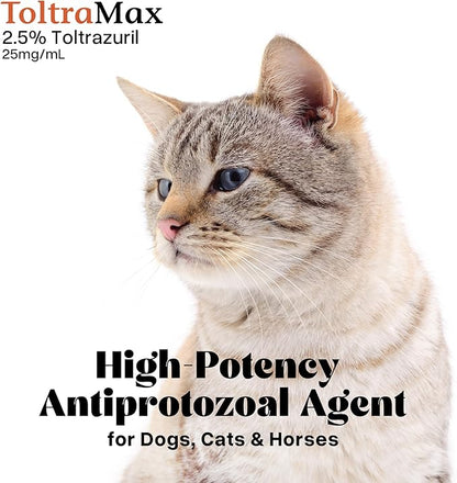 Toltrazuril 2.5% for Horses, Dogs, Cats, 500mL/16.9 Ounce, for Non-Food Chain Animals, Alfalfa