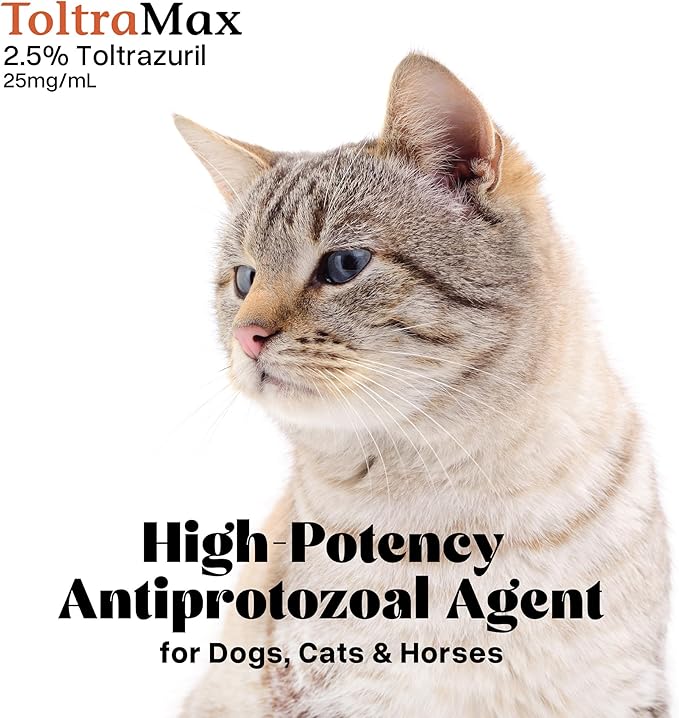 Toltrazuril 2.5% for Horses, Dogs, Cats, 240mL/8.1 Ounce, for Non-Food Chain Animals