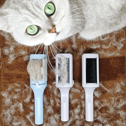 3 Packs Pet Hair Remover Roller Lint Brush and Reusable Lint Roller Dog &amp; Cat Hair Remover for Rug, Furniture, Couch, Car, Carpet, Clothes and Bedding Multi-Surface Fur Removal Tool