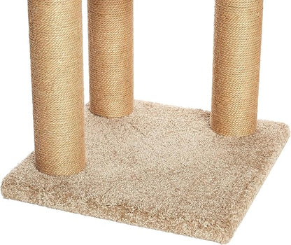 Amazon Basics Cat Tree - Indoor Cat &amp; Kittens Multi-Level Climbing Activity Tower with Scratching Posts, Medium (31.5"H) - Beige