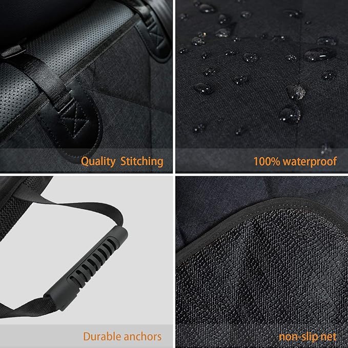 Bench Dog Car Seat Cover for Back Seat Waterproof Seat Covers Durable Scratch Proof Nonslip, Protector for Pet Fur &amp; Mud Washable Backseat Cover for Cars Armrest Compatible