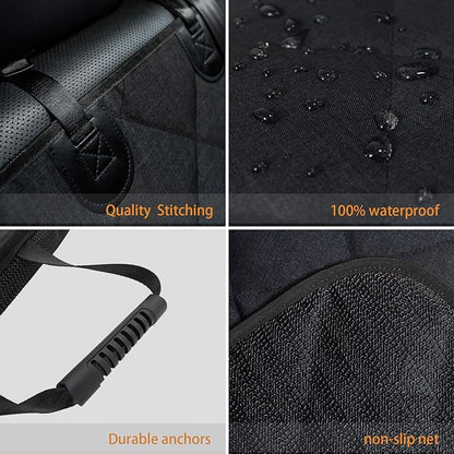 Bench Dog Car Seat Cover for Back Seat Waterproof Seat Covers Durable Scratch Proof Nonslip, Protector for Pet Fur &amp; Mud Washable Backseat Cover for Cars Armrest Compatible