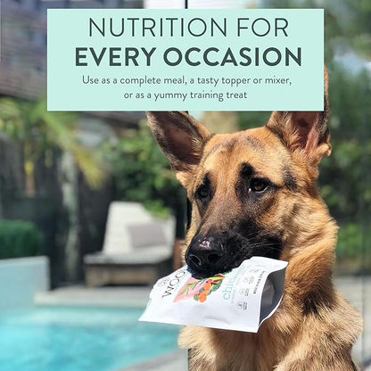 Woof Freeze Dried Dog Food - Chicken Recipe, High Protein, Dog Food Topper &amp; Dog Treats, All Life Stages, 1.76 oz