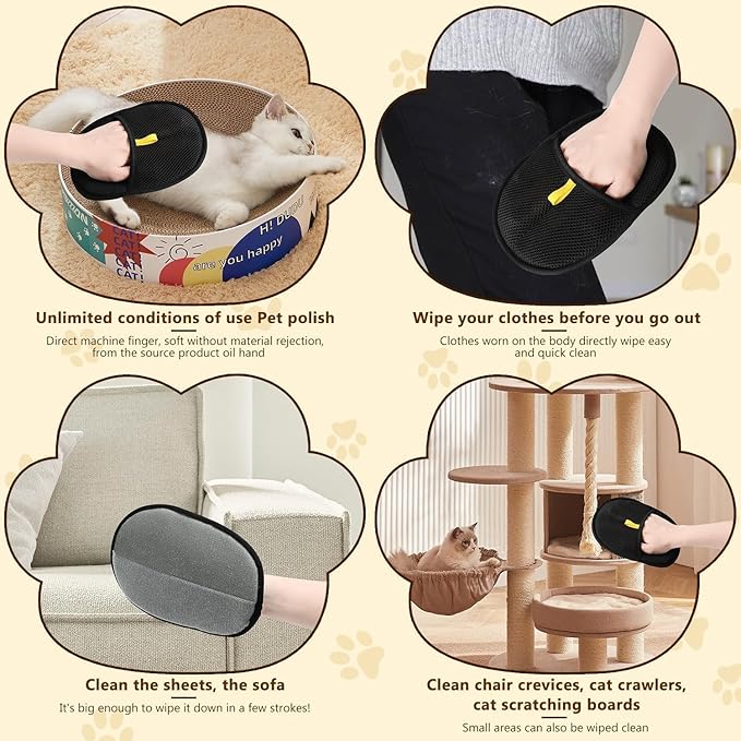 Pet Hair Removal Glove for Cats &amp; Dogs, New Upgraded Electrostatic Pet Hair Gloves, Reusable Pet Hair Remover Tool for Clothing, Couch, Carpet, Car Seat